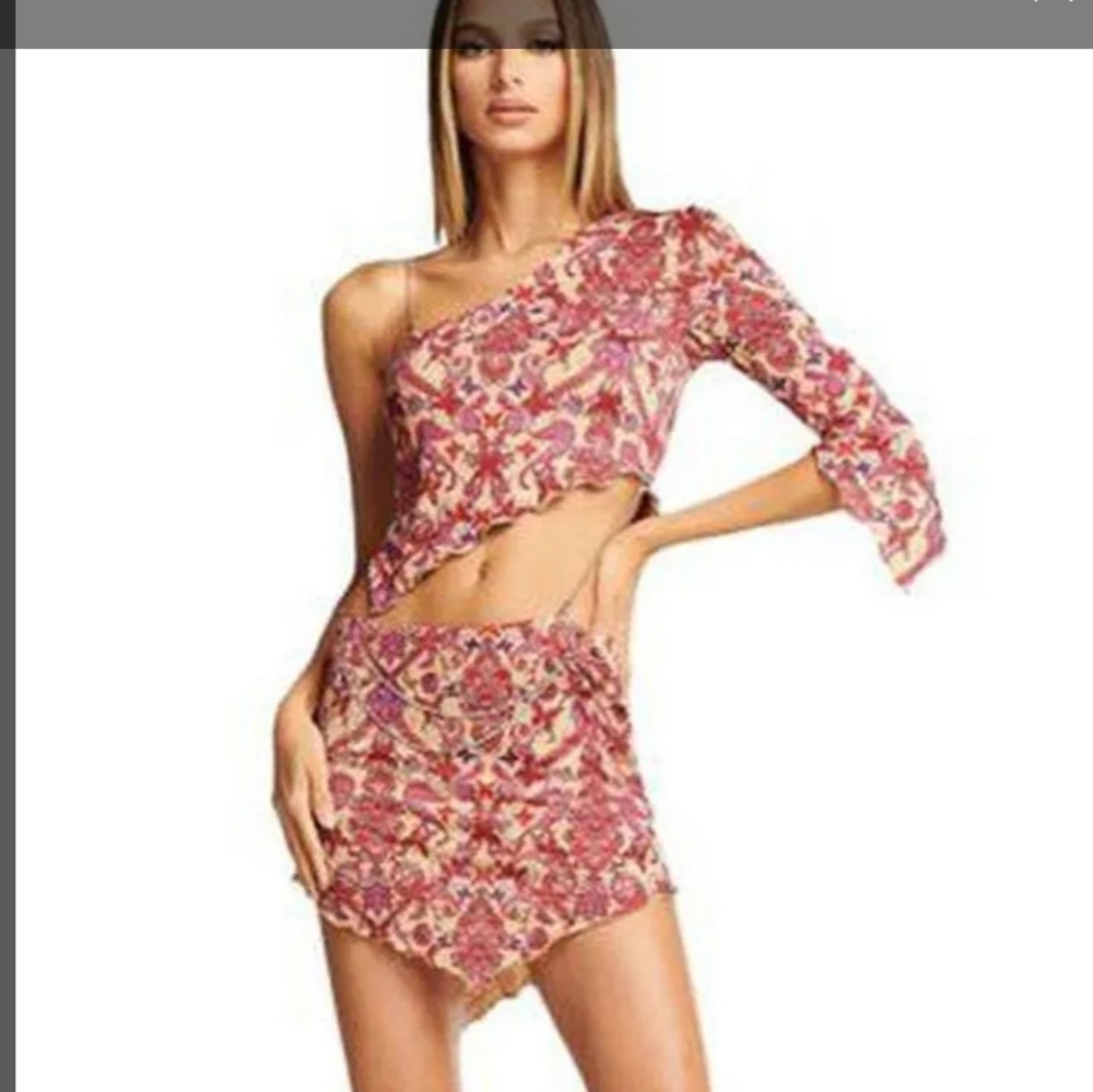 I.AM.GIA paisley tan and pink dress